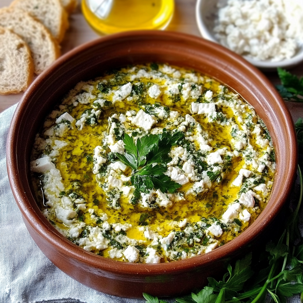 Herb and Feta Olive Oil Dip Recipe
