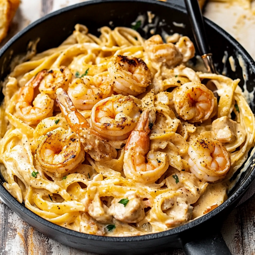 Delicious Cajun Shrimp Alfredo Pasta Recipe