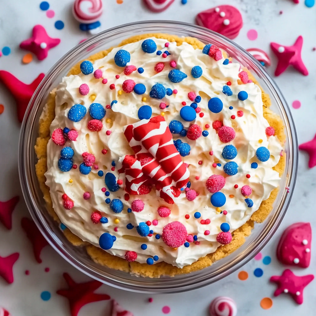 Red, White and Blue Funfetti Dip Recipe