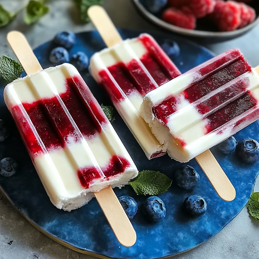 Red White and Blue Popsicles Recipe