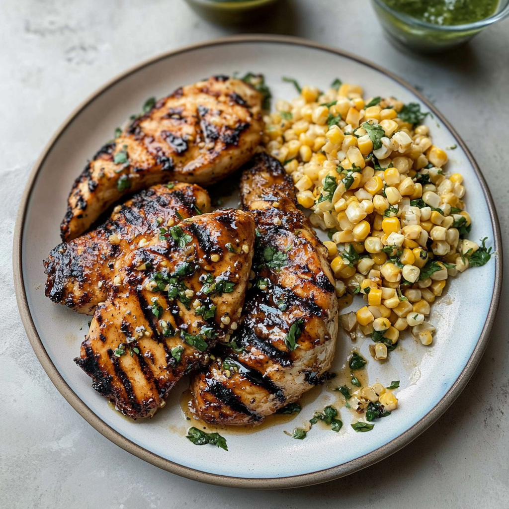 Hot Honey Chicken with Sweet Corn Salad