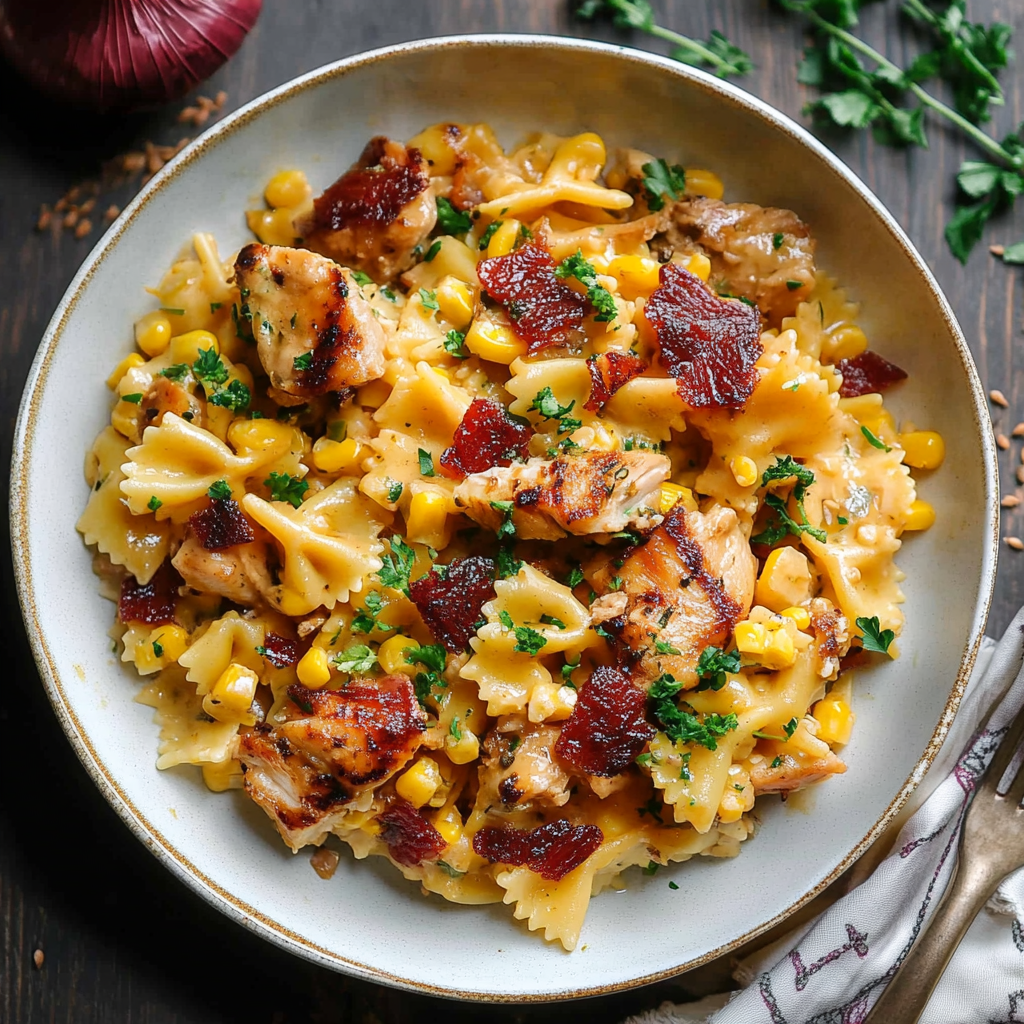 Creamy Chicken and Corn Pasta