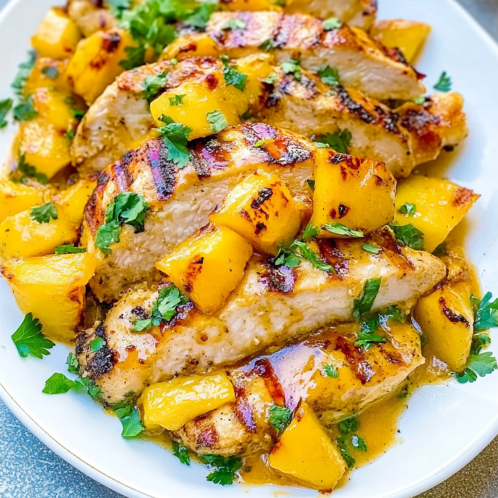 Grilled Mango Pineapple Chicken Recipe