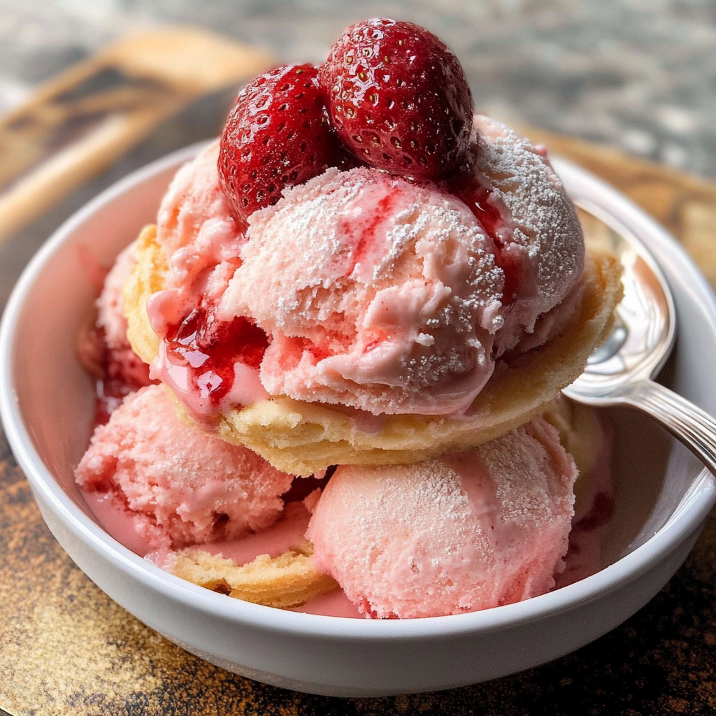 Homemade Strawberry Ice Cream Bliss