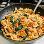 Chicken Sausage Orzo Skillet