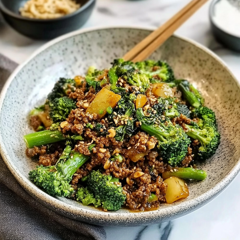 Ground Beef and Broccoli