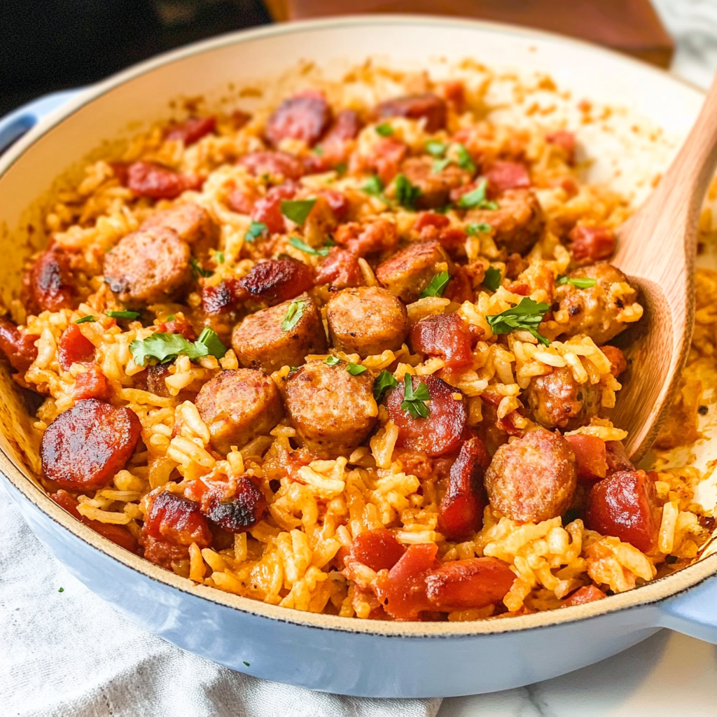 Easy One Pot Sausage And Rice Recipe
