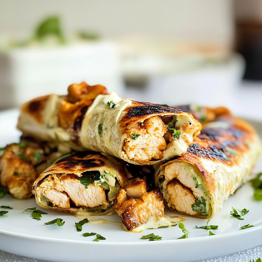 Healthy Grilled Chicken Ranch Wraps Recipe