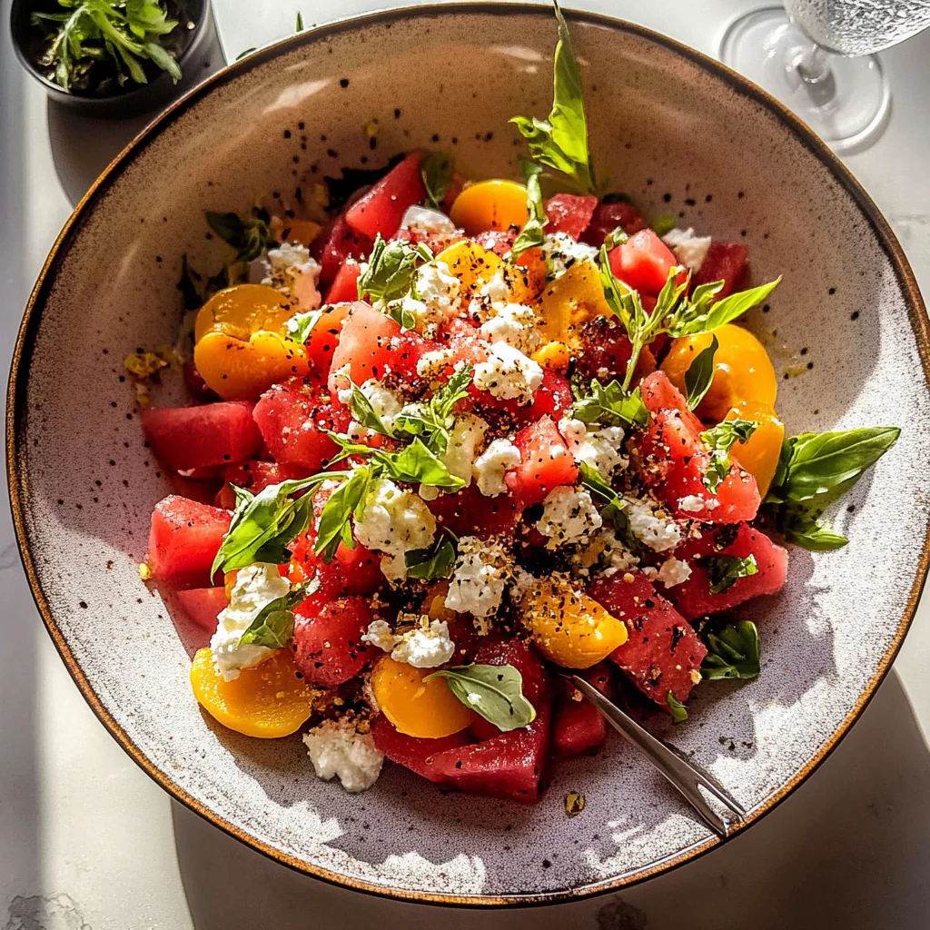 Peach Watermelon Salad