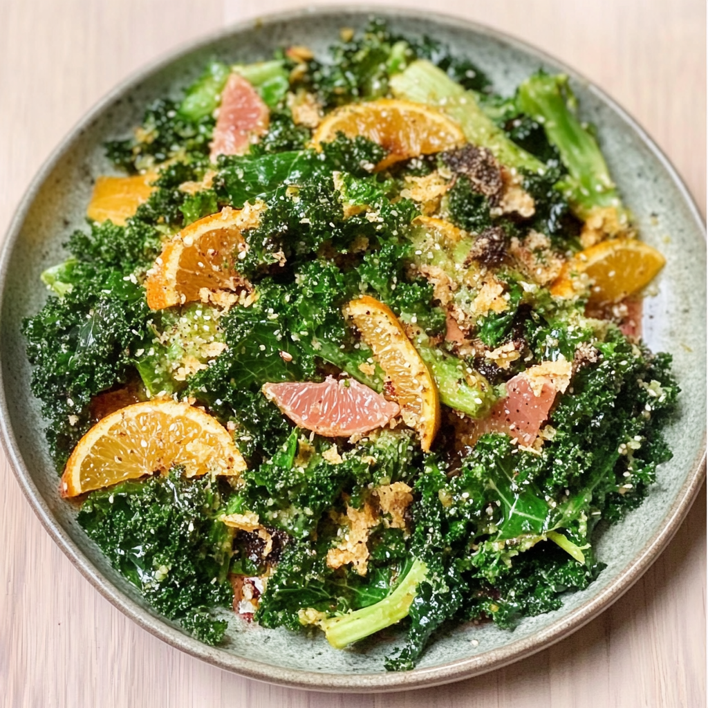 Kale with Citrus & Green Tahini