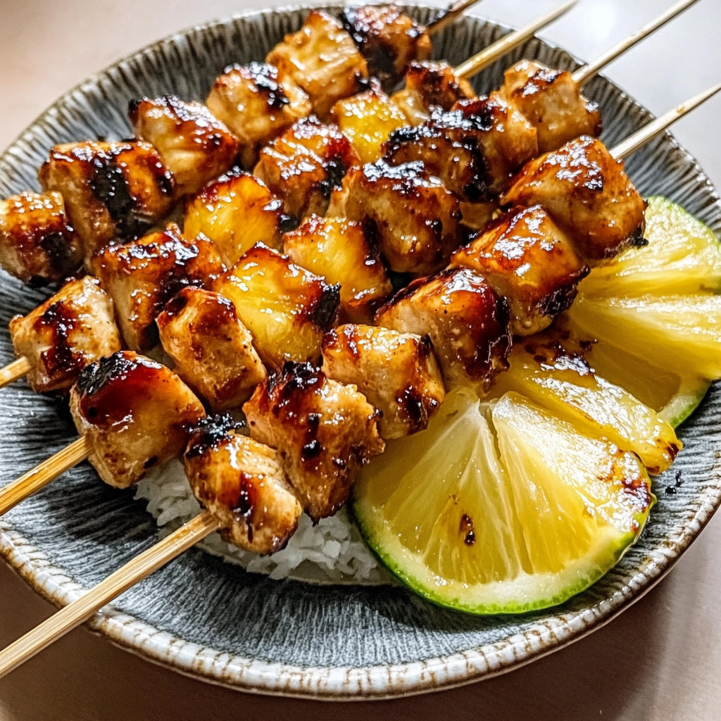 Teriyaki Pineapple Chicken Kabobs Recipe