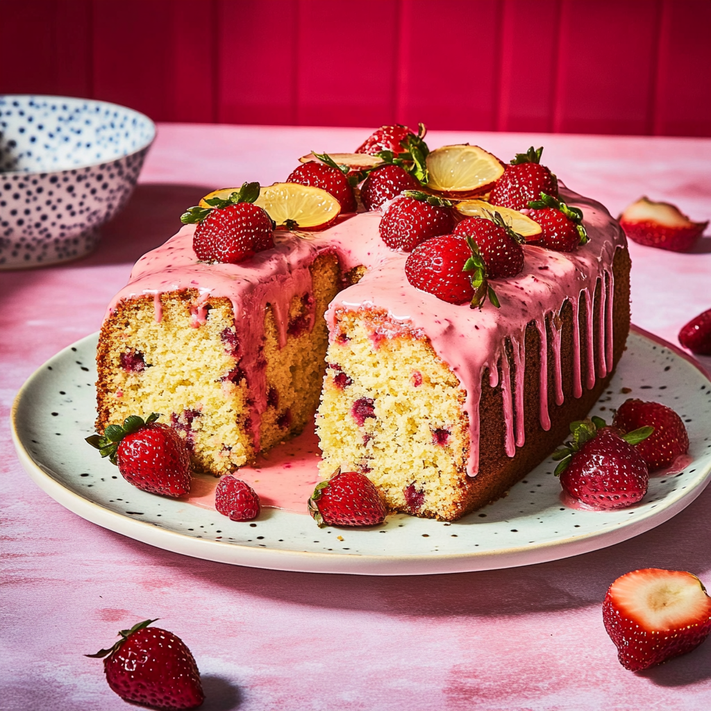 Strawberry Lemon Pound Cake Recipe
