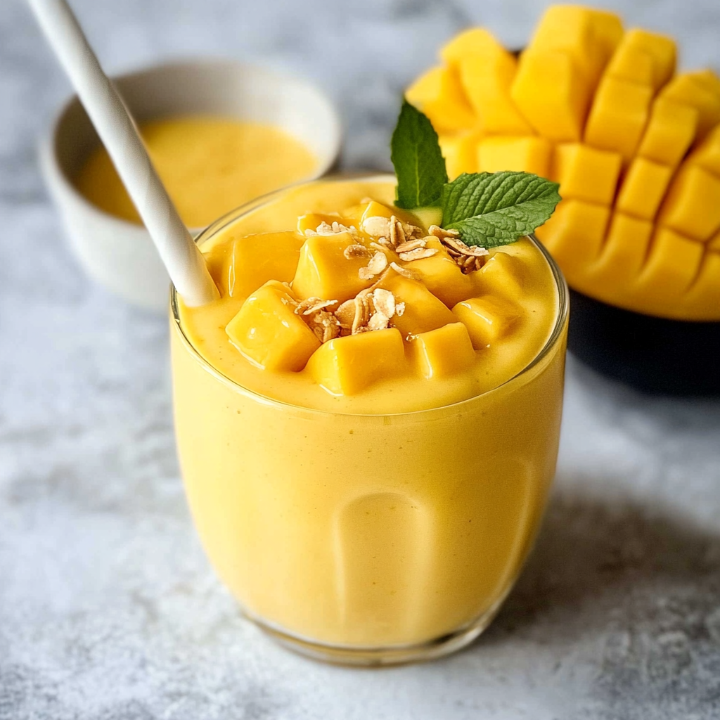 Tropical Mango Coconut Protein Shake Recipe