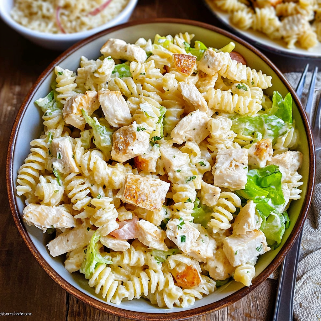Chicken Caesar Pasta Salad