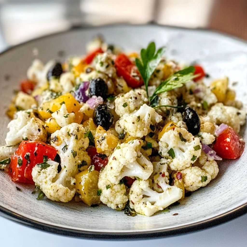 Zesty Marinated Cauliflower Salad