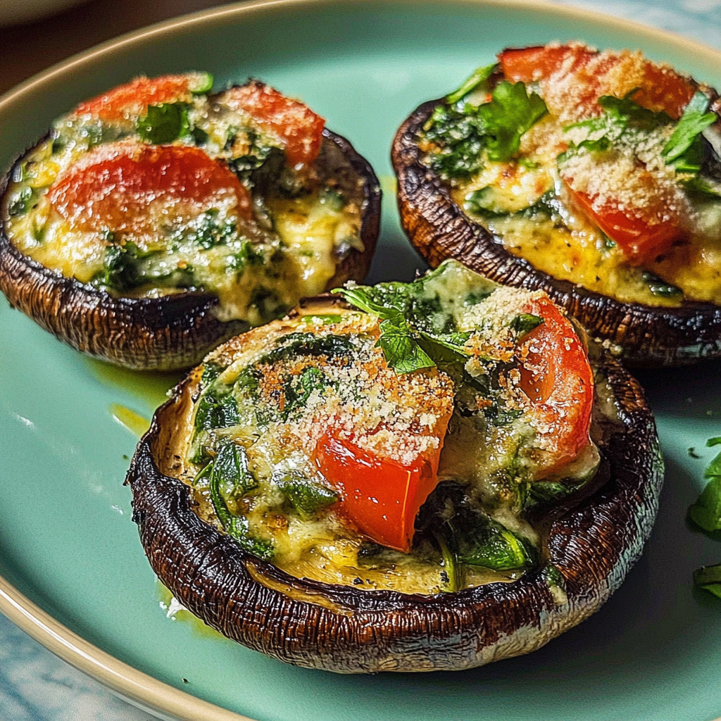 Stuffed Portobello Mushrooms (Veggie BBQ)