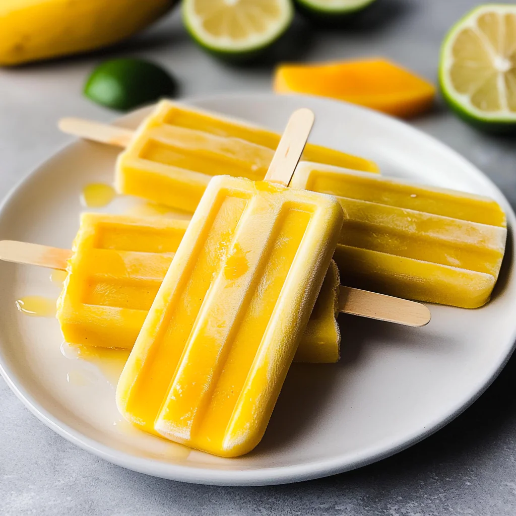 Mango Coconut Popsicles