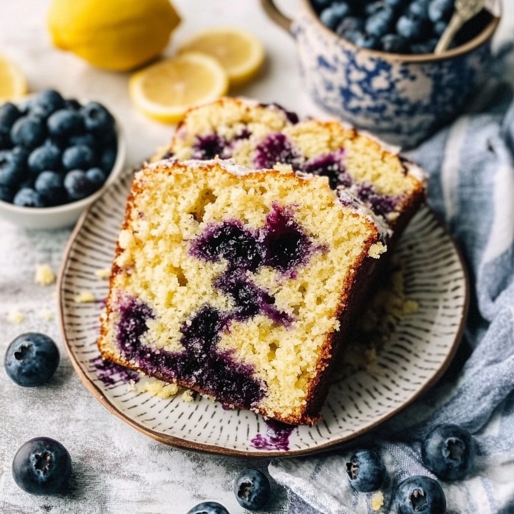 Blueberry Lemon Loaf Cake Recipe