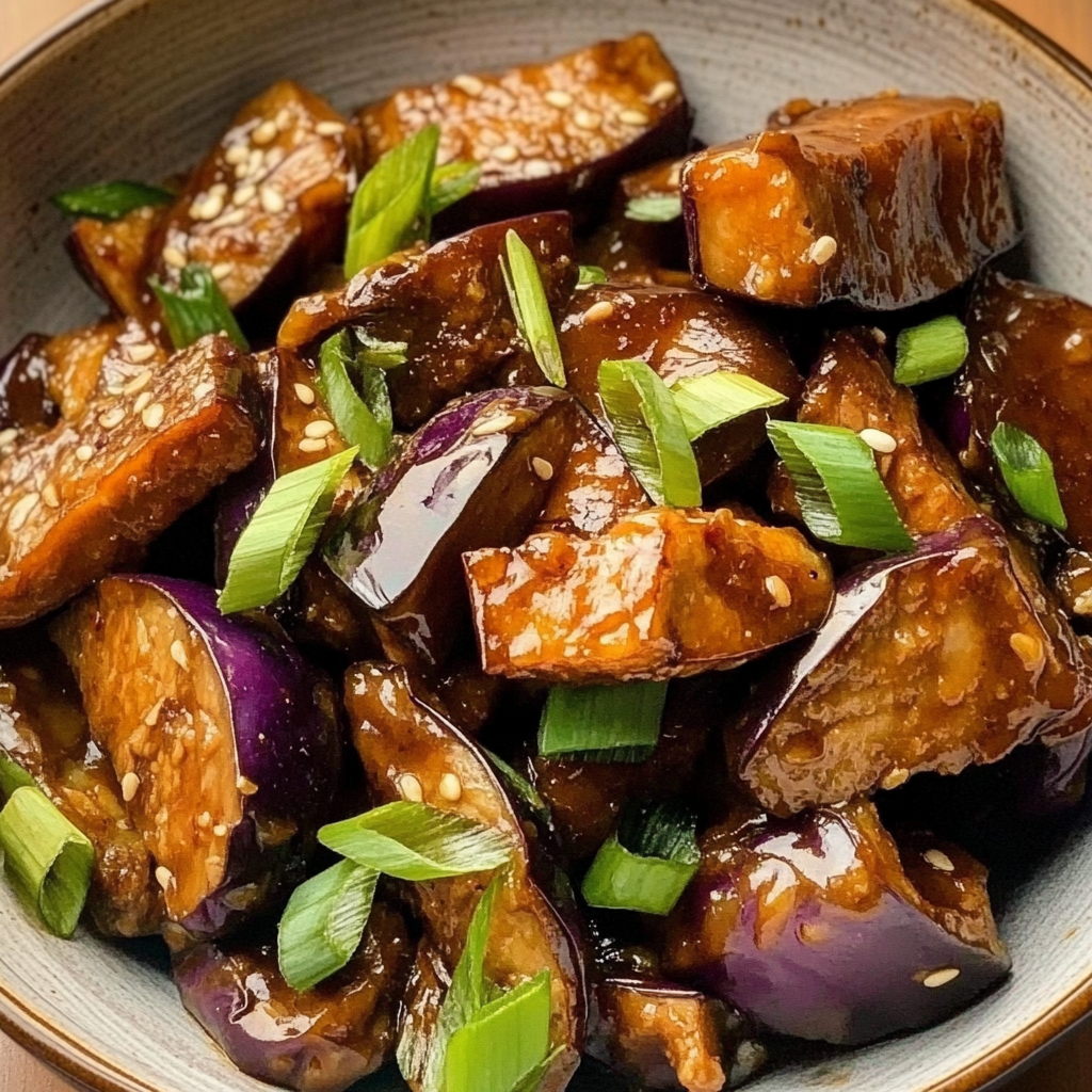 Sticky Garlic Eggplant Recipe