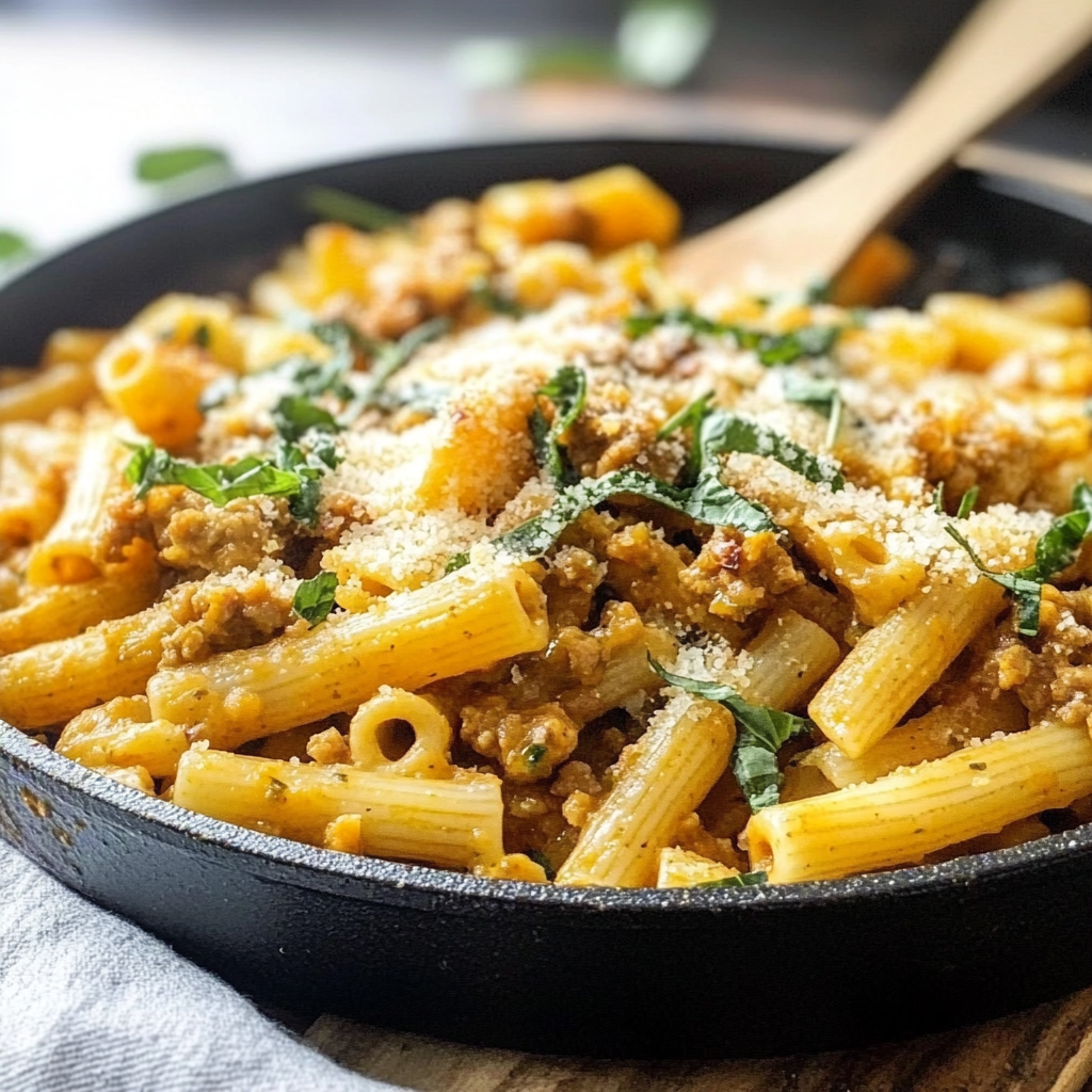 Baked Ziti with Sausage and Pumpkin Recipe