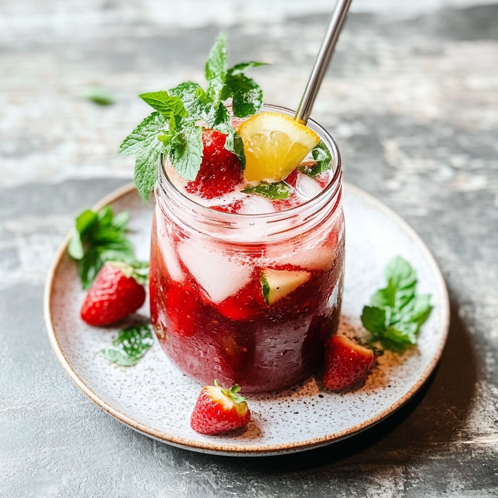 Strawberry Basil Iced Tea Recipe