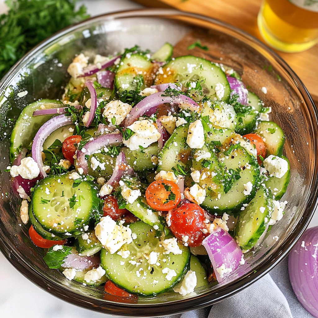 Cucumber Salad with Red Onion