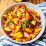 Spicy Peach Salad with Jalapeños & Cilantro