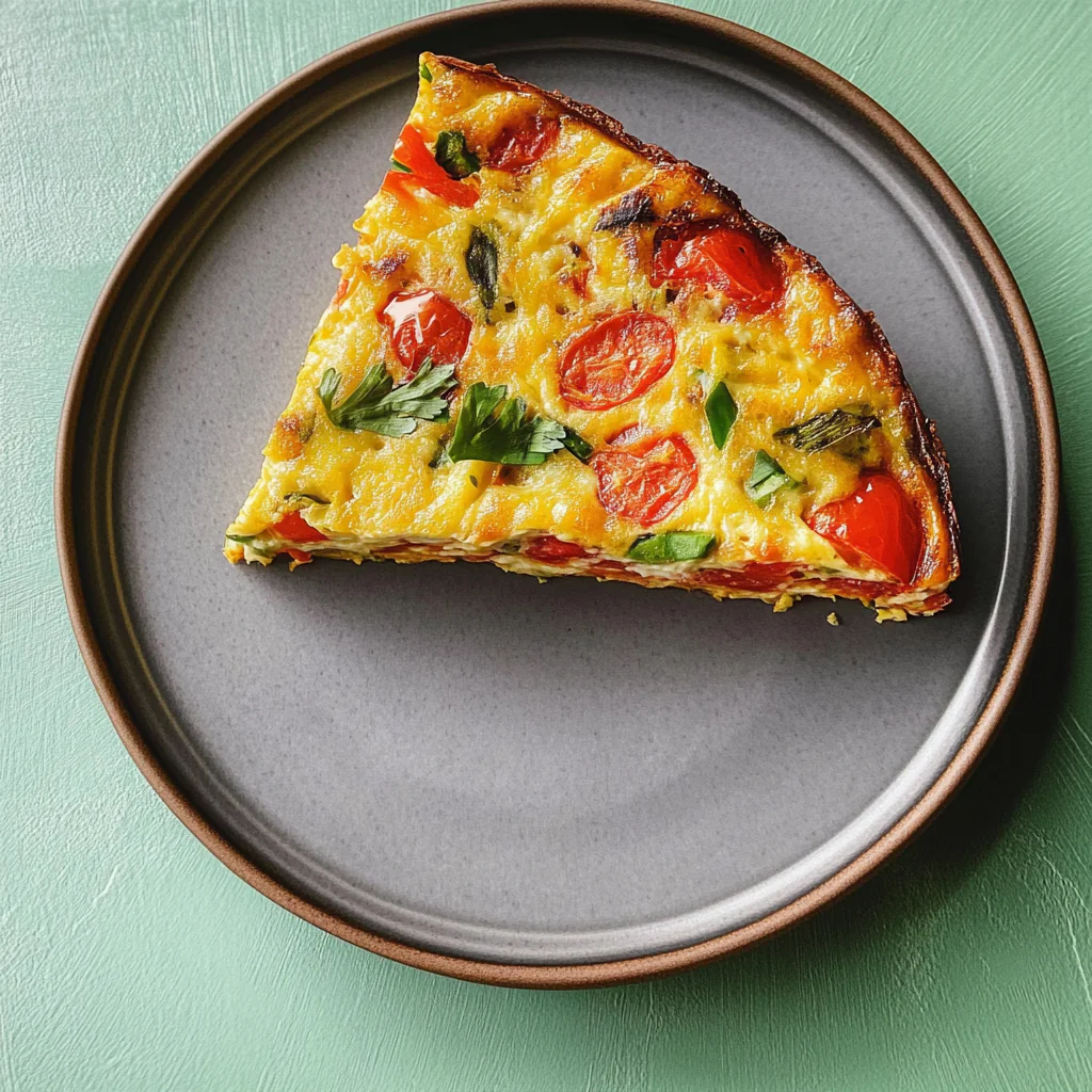 Quinoa Frittata With Roasted Red Peppers