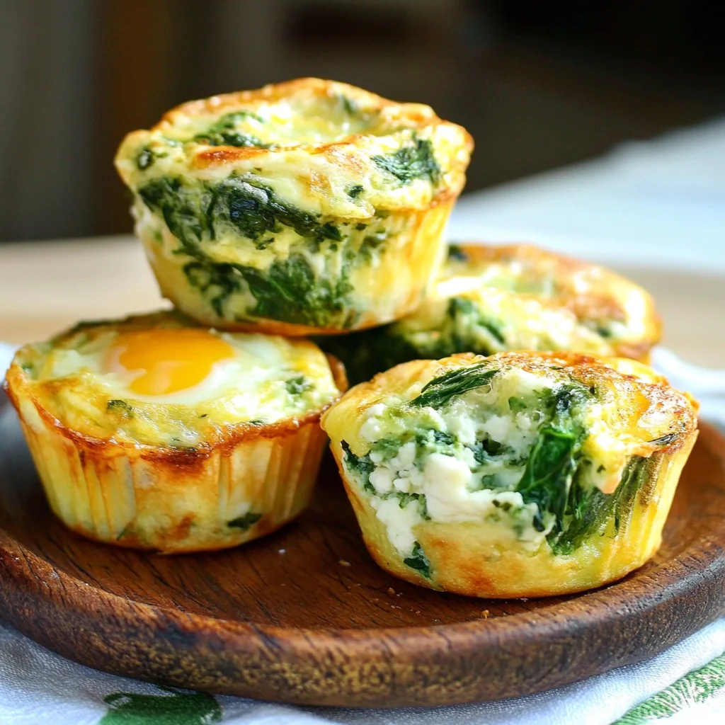 Spinach and Goat Cheese Egg Muffins Recipe