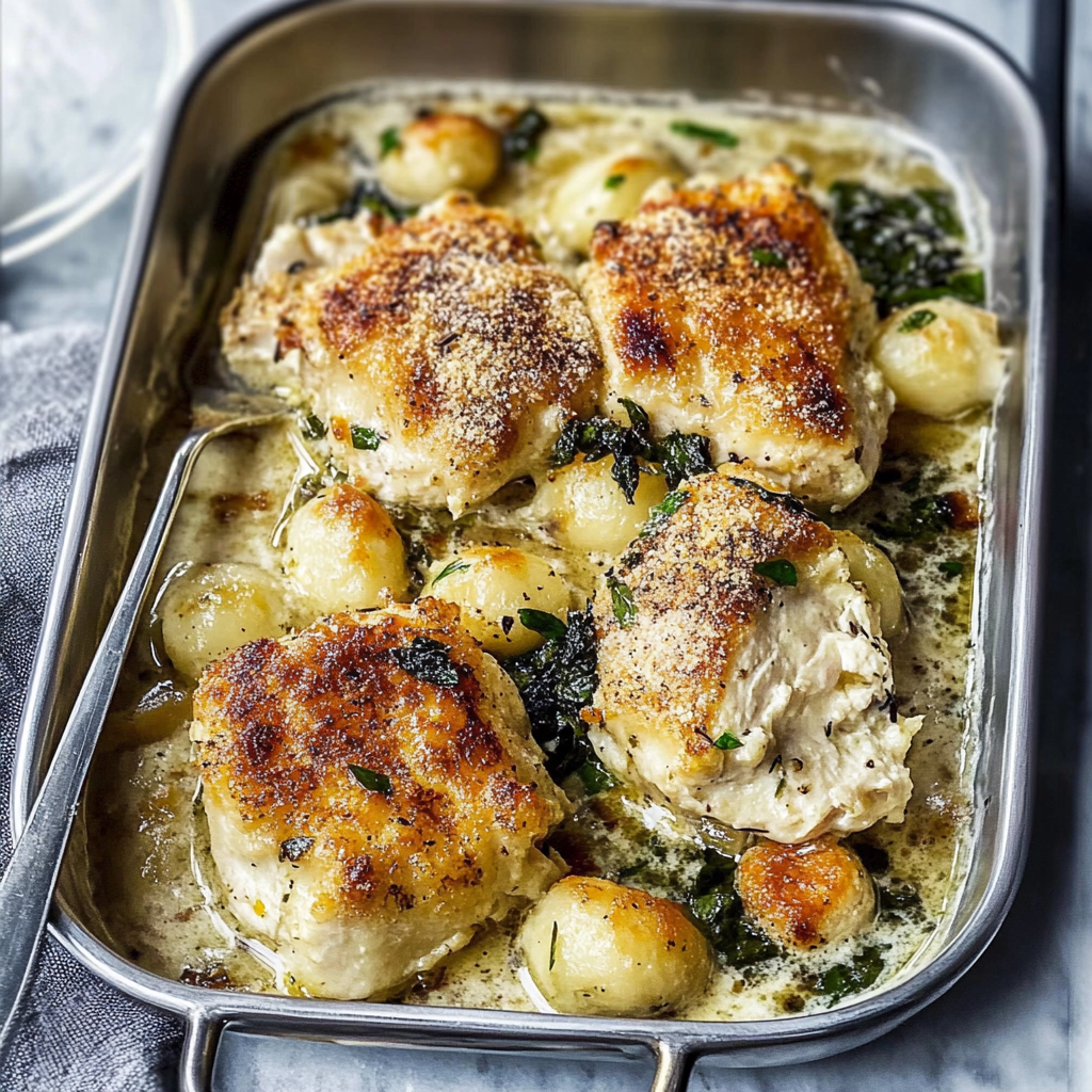 Asiago Chicken and Gnocchi Recipe
