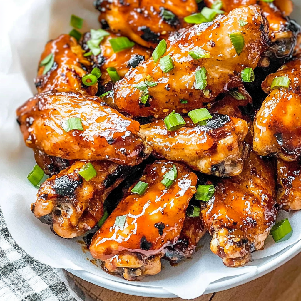 Peach BBQ Chicken Wings Recipe