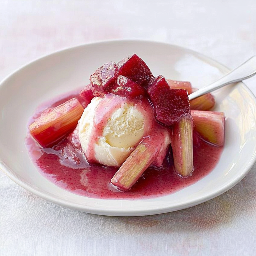 Rhubarb & Ginger Ice Cream Recipe