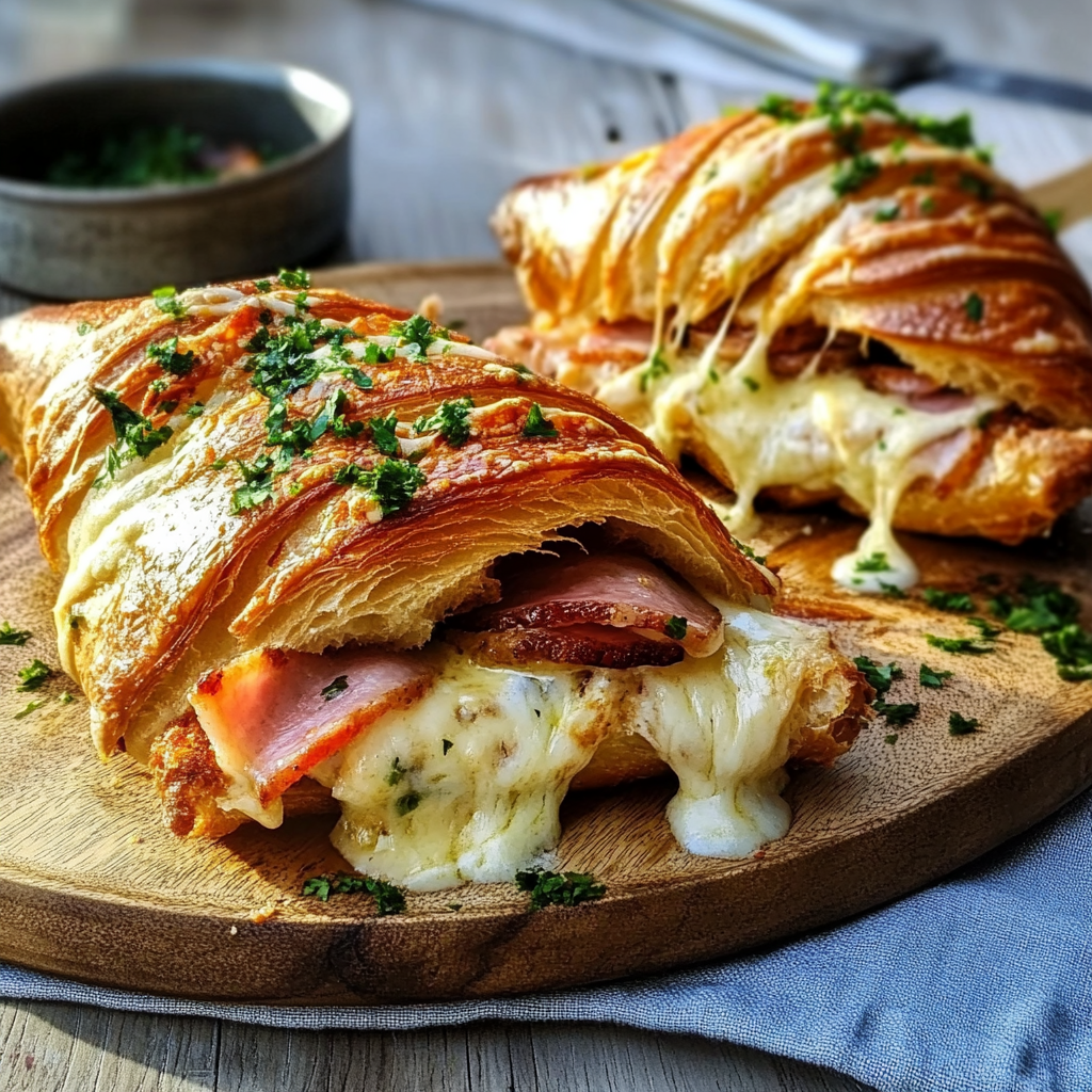 Air Fryer Ham Cheese Croissants Recipe