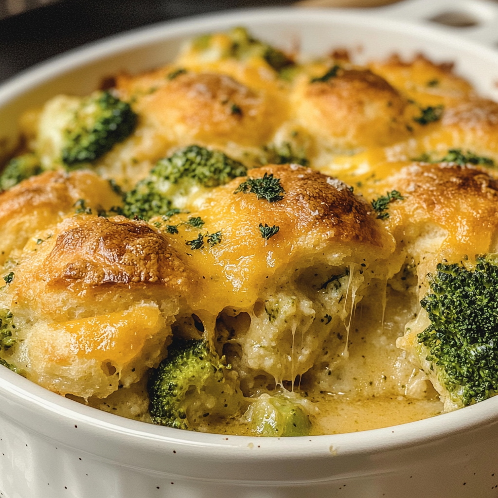 Broccoli Cheddar Biscuit Casserole Recipe