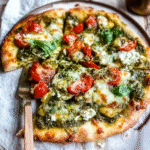 Pesto Flatbread Pizza Recipe