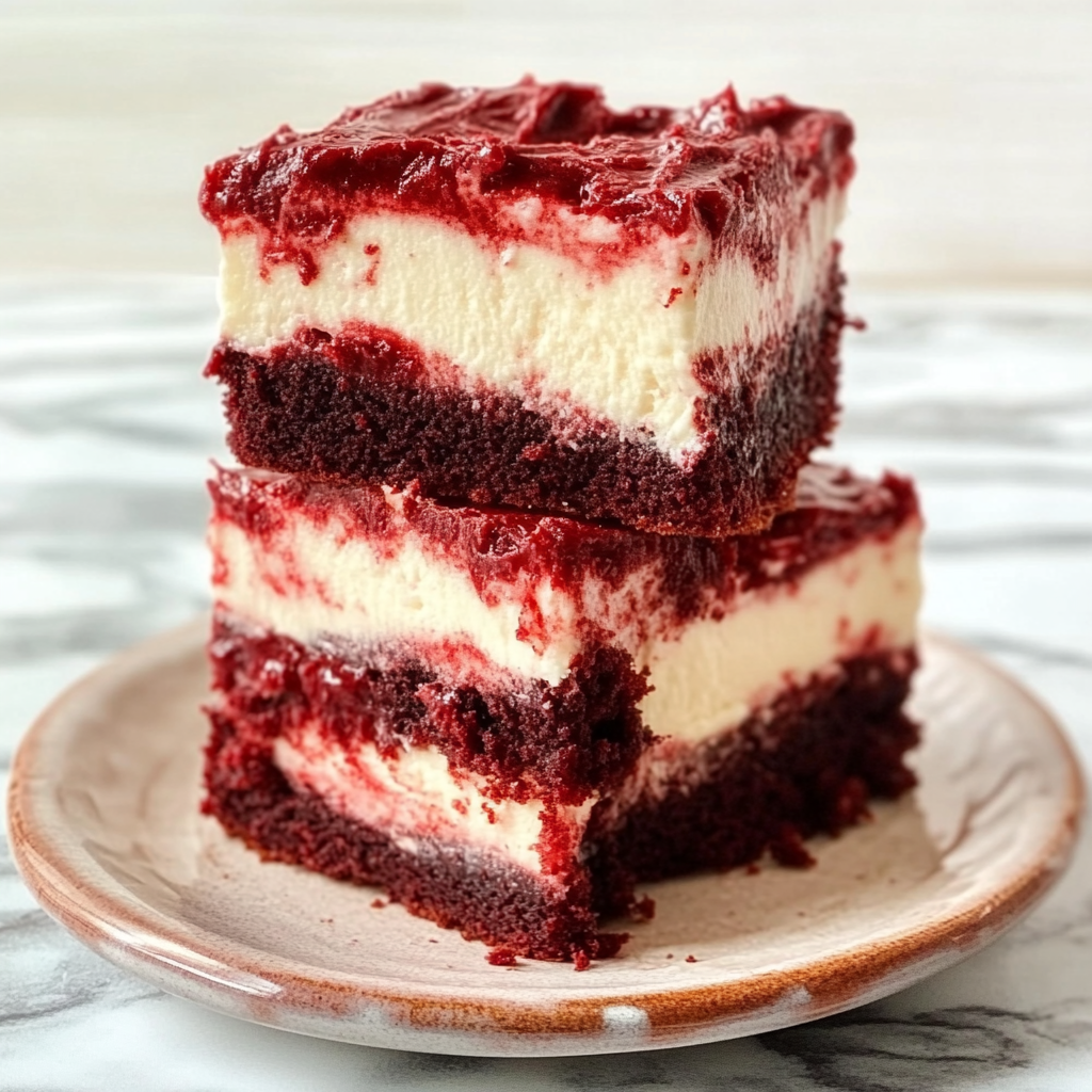 Fourth of July Red Velvet Cheesecake Bars