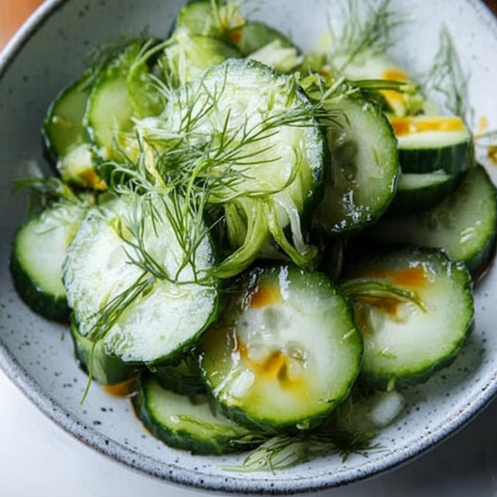 Cucumber Avocado Dill Salad Recipe