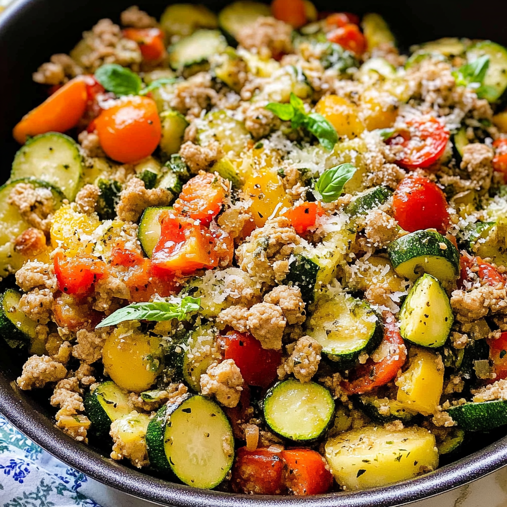 Ground Turkey and Zucchini Skillet Recipe