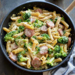 Creamy Kielbasa and Broccoli Skillet