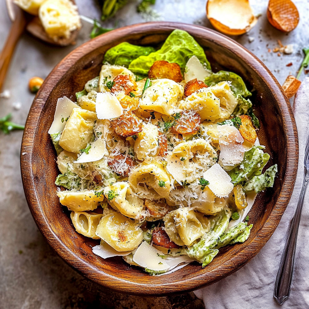 Cheese Tortellini Caesar Pasta Salad Recipe