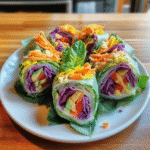 Detox Rainbow Roll-Ups with Peanut Sauce Recipe
