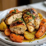 Garlic Herb Chicken with Caramelized Carrots Recipe