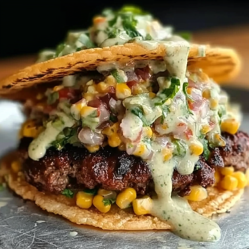 Street Corn Smash Burger Tacos Recipe