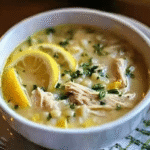 Zesty Mediterranean Lemon Chicken Soup Recipe