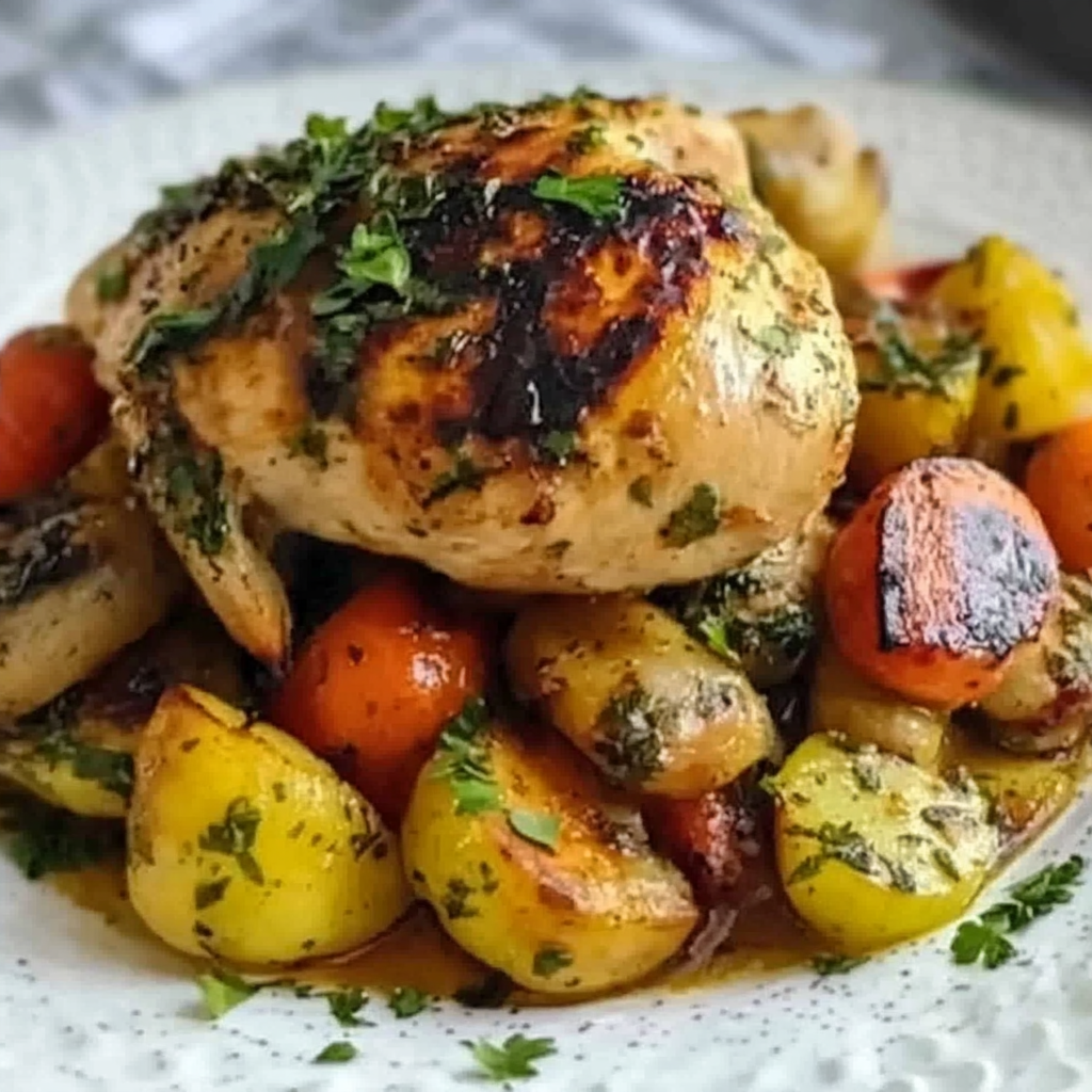Garlic Herb Roasted Chicken with Vegetables