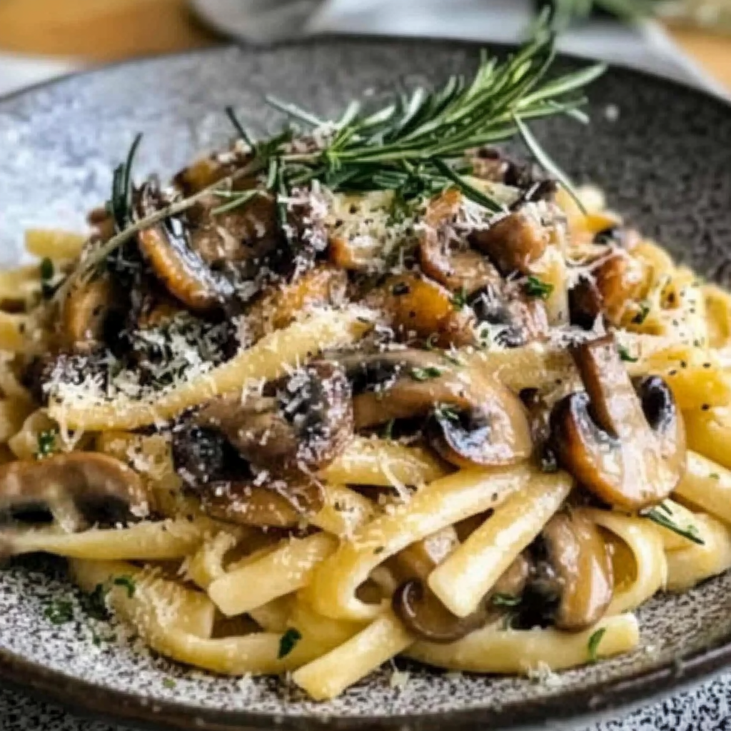 Rosemary Honey Butter Pasta with Crispy Mushrooms