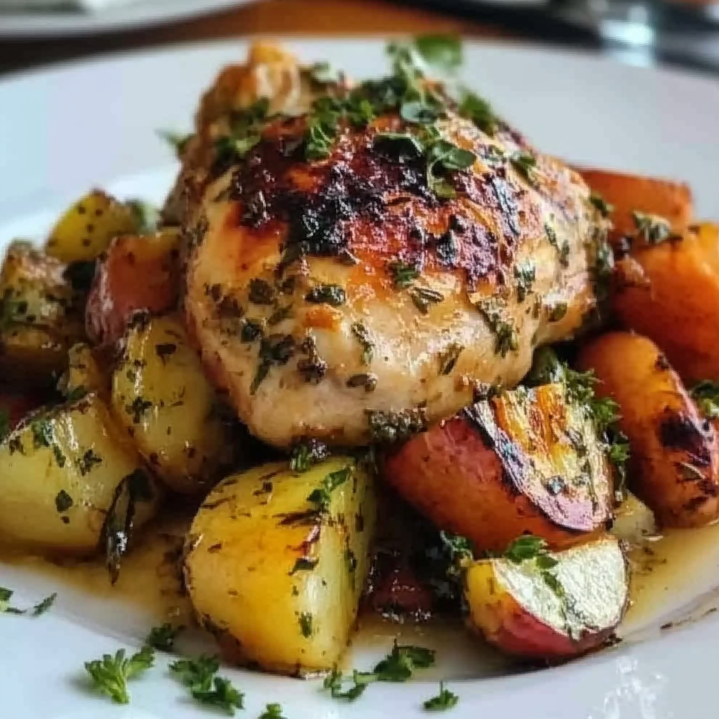 Garlic Herb Roasted Chicken with Vegetables