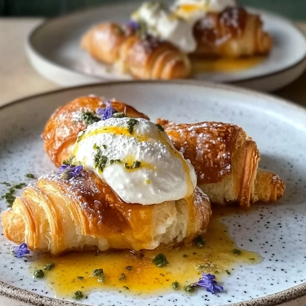 Whipped Ricotta with Honey Croissants Recipe