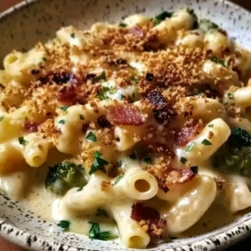 Mac and Cheese with Brussels Sprouts & Bacon