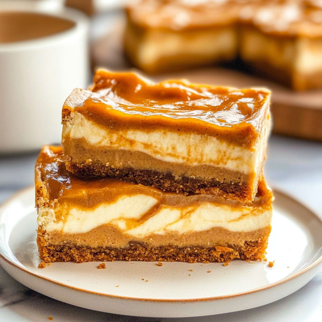 Swirled Pumpkin Cheesecake Bars Recipe